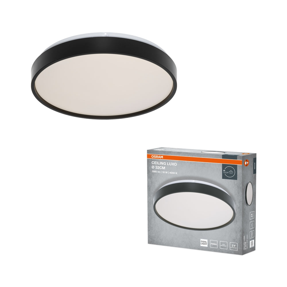 LED плафон CEILING LUXO 18W 990lm 4000K IP20 черен ринг - LEDVANCE CEILING LUXO LED650789