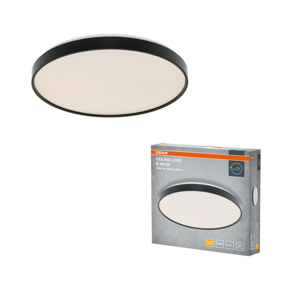 LED плафон CEILING LUXO 36W 1980lm 3000K IP20 черен ринг - LEDVANCE CEILING LUXO LED651373