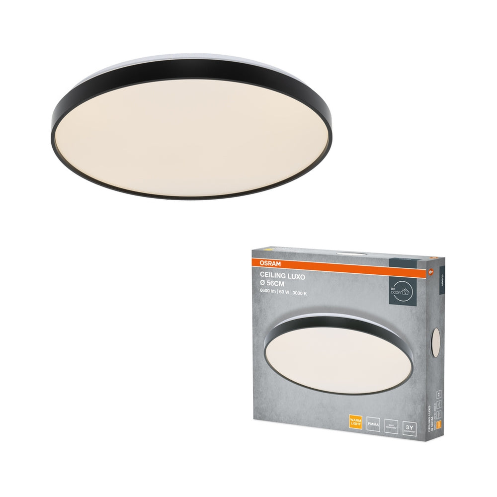 LED плафон CEILING LUXO 60W 3300lm 3000K IP20 черен ринг - LEDVANCE CEILING LUXO LED651557