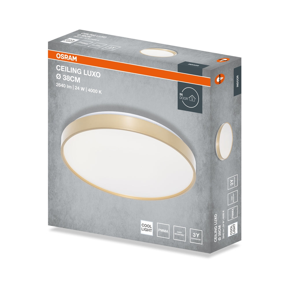 LED плафон CEILING LUXO 24W 1320lm 4000K IP20 златист ринг - LEDVANCE CEILING LUXO LED653346