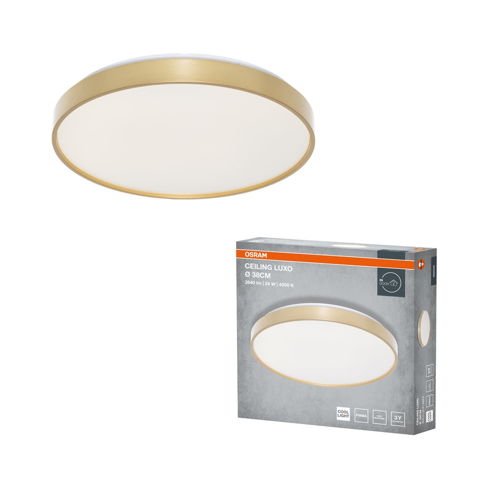 LED плафон CEILING LUXO 24W 1320lm 4000K IP20 златист ринг - LEDVANCE CEILING LUXO LED653346